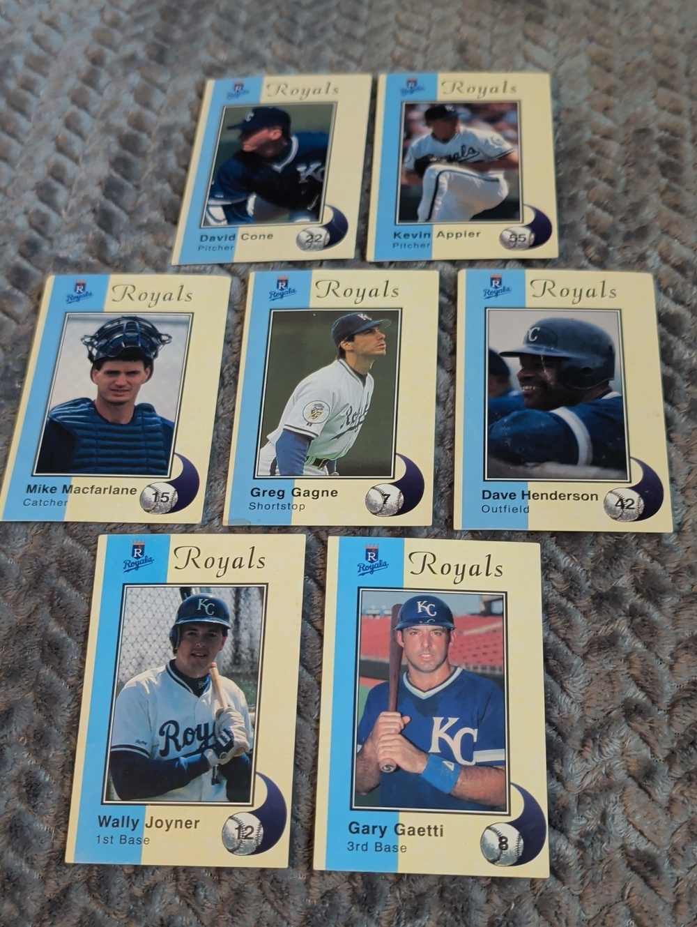 Royals Baseball Cards Set - Blue and Cream Team Series